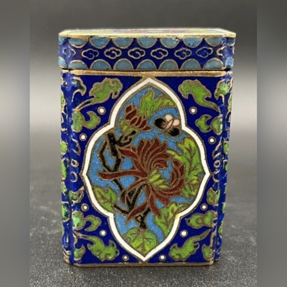 Antique Cloisonne Trinket/Snuff Box